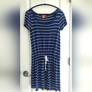 Joe Fresh navy with white stripe dress size M